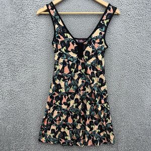 Salaam Clothing Womens Small Multicolor Floral‎ Patterned Jersey Knit Tank Dress